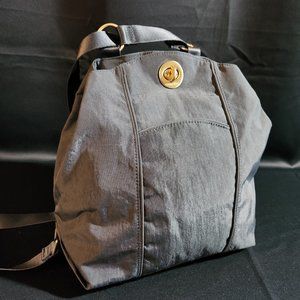 Baggallini Mendoza Convertable Grey Nylon Bag Backpack